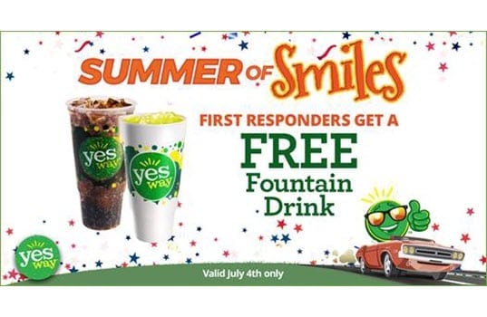 Yesway Honors First Responders and Military Servicemen and Servicewomen with “Free Fountain on the 4th”!