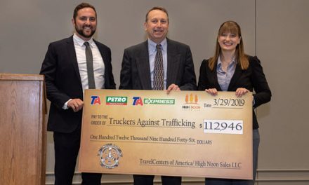 TravelCenters of America Presents Funds Raised in Campaign for Truckers against Trafficking