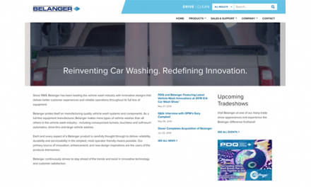 Belanger Launches New Website to Serve as  Brand’s Digital Hub under OPW Vehicle Wash Solutions