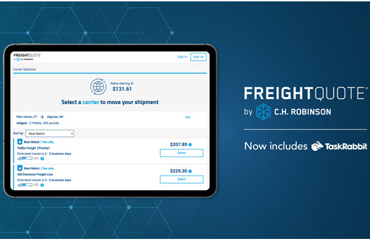 Freightquote by C.H. Robinson Adds New Features